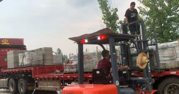 保定 黄金麻冰裂纹，地铺石装车