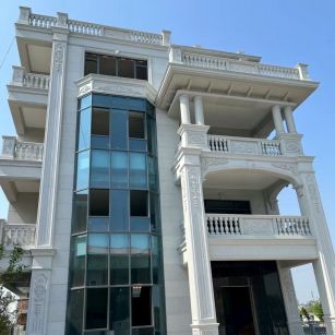 保定 白麻花岗岩别墅外墙干挂效果展示