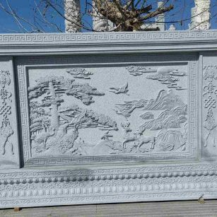 保定 芝麻白大型照壁，屏风，影壁