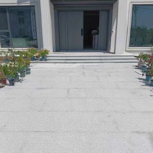 保定 芝麻白花岗岩地铺石地面铺装