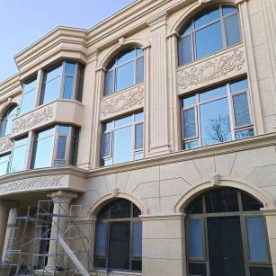 保定 黄金麻花岗岩别墅外墙干挂