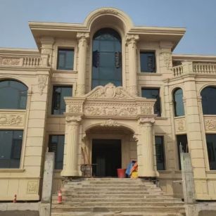 保定 黄金麻花岗岩别墅外墙干挂