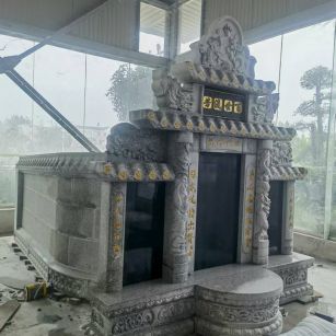 保定 芝麻白墓碑效果展示图