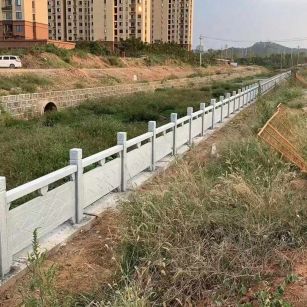 保定 白麻河道栏杆效果展示图
