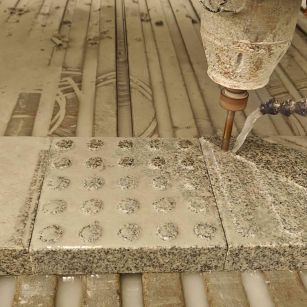 保定 芝麻白花岗岩石材盲人石、盲道石、盲点石