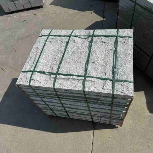 保定 白麻花岗岩石材自然面蘑菇石成品