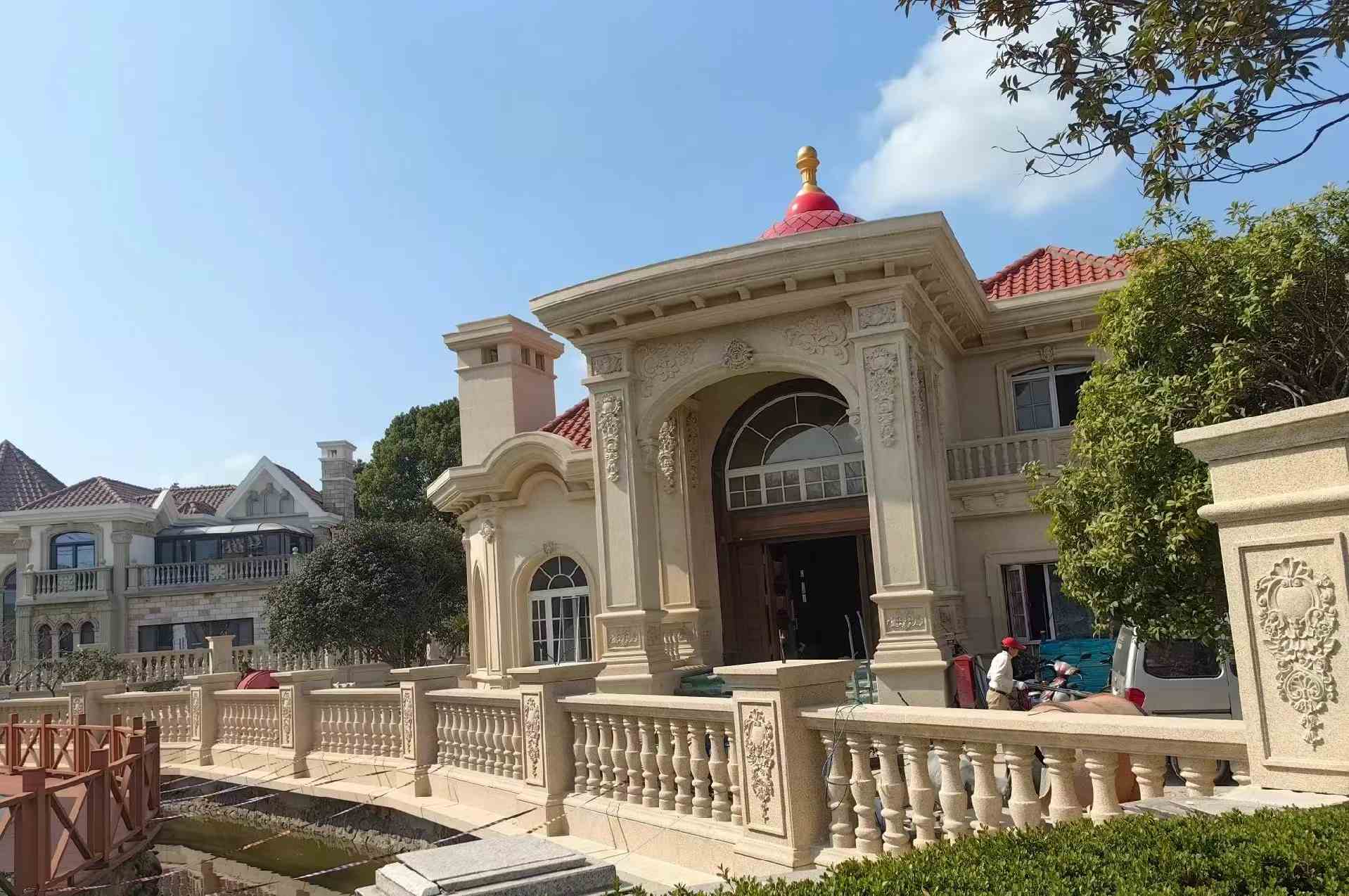 保定 黄金麻花岗岩欧式别墅