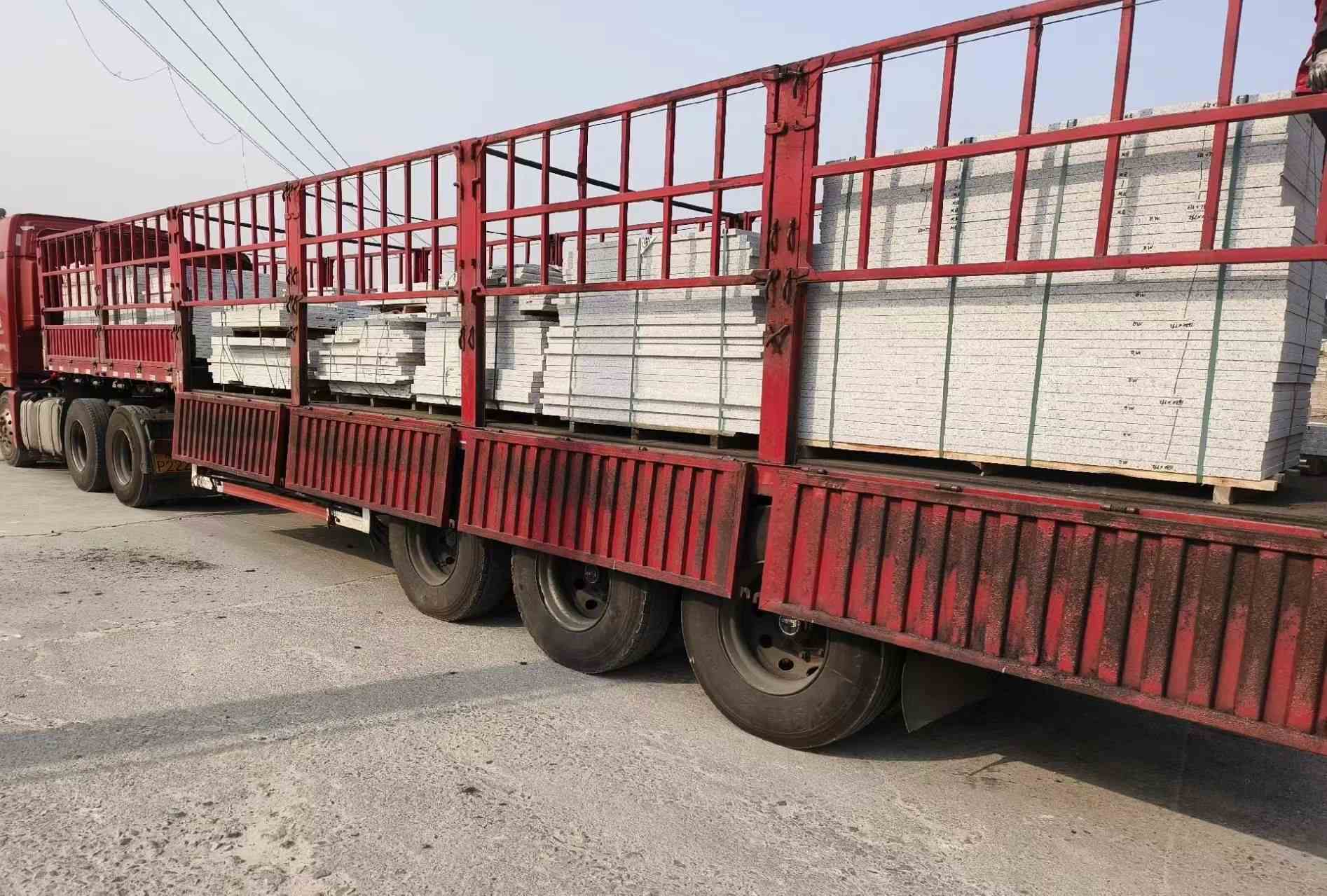 保定 白麻荔枝面外墙干挂，工厂装车日常