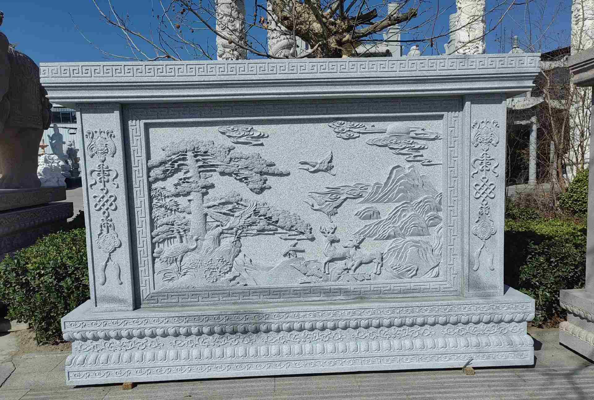 保定 芝麻白大型照壁，屏风，影壁