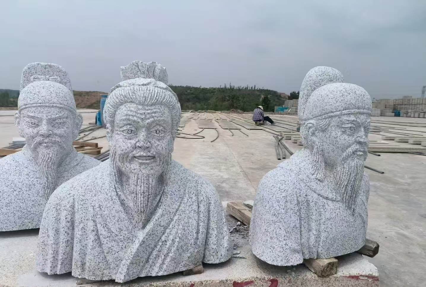 保定 白麻花岗岩石材人物立体雕刻