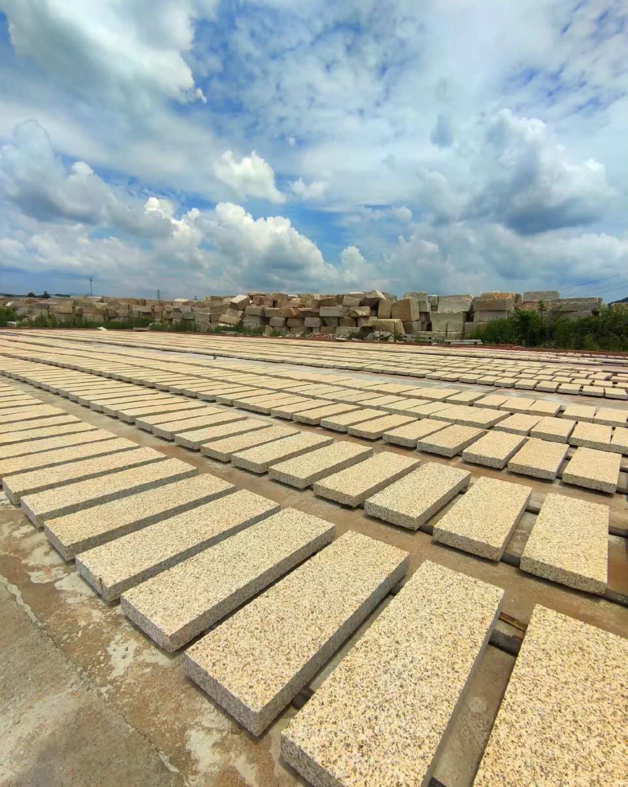 保定 黄金麻花岗岩荔枝面地铺石防护中