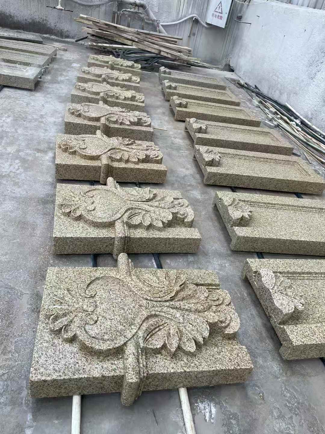 保定 黄金麻花岗岩别墅外墙雕刻板