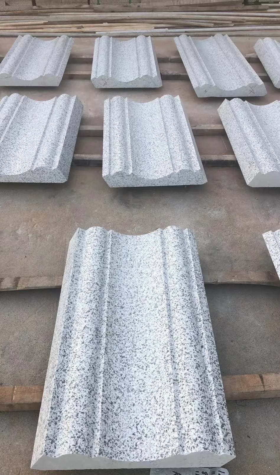 保定 白麻花岗岩光面别墅线条