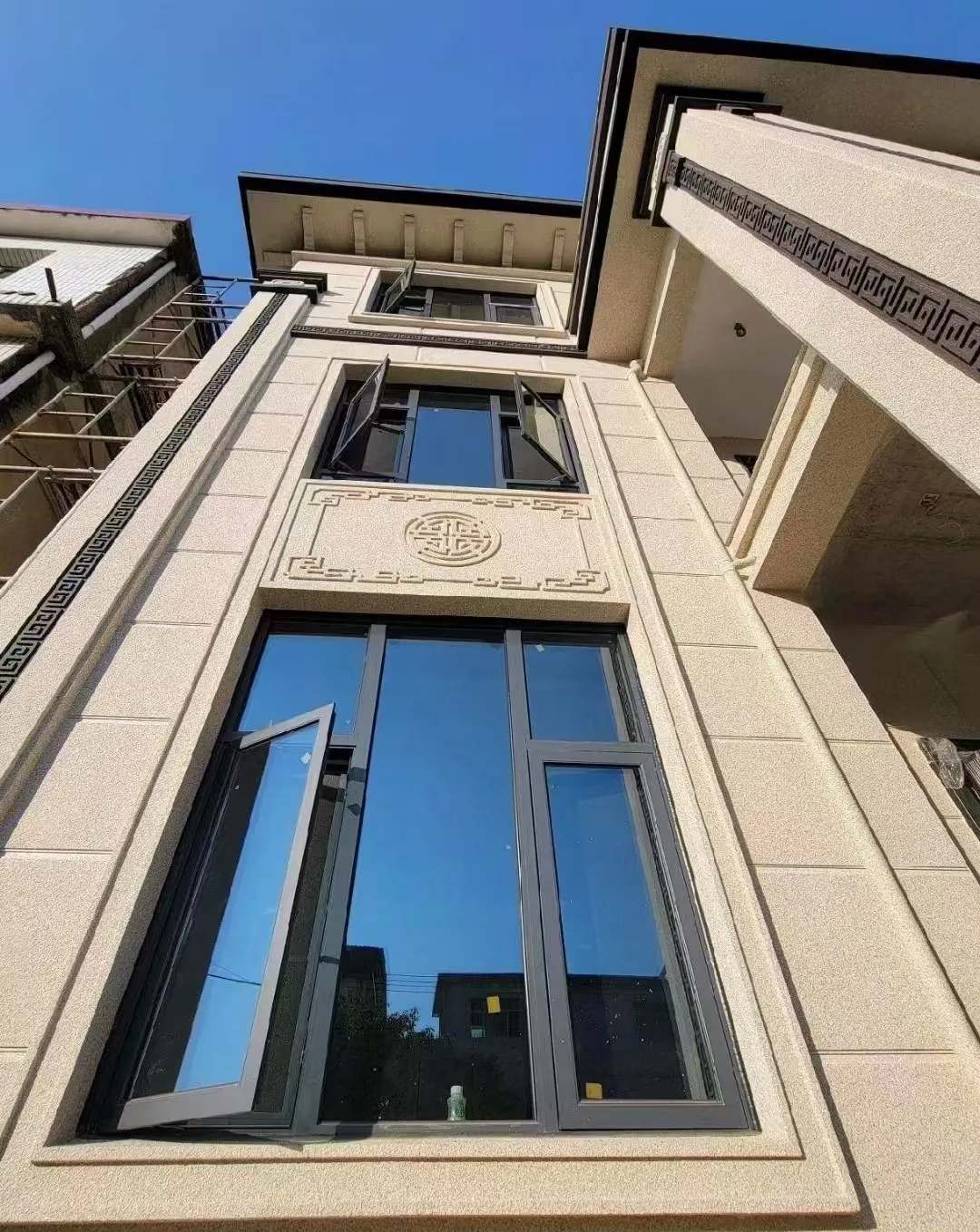 保定 黄金麻荔枝面别墅外墙干挂效果展示