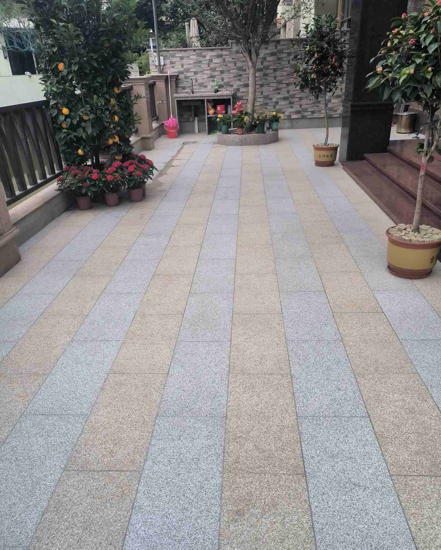 保定 黄金麻白麻荔枝面庭院铺装展示